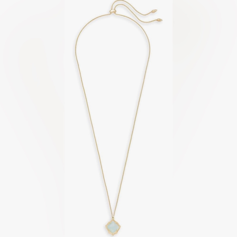 Kendra Scott Chalcedony Green Kacey adjustable necklace - gold tone - Picture 6 of 6